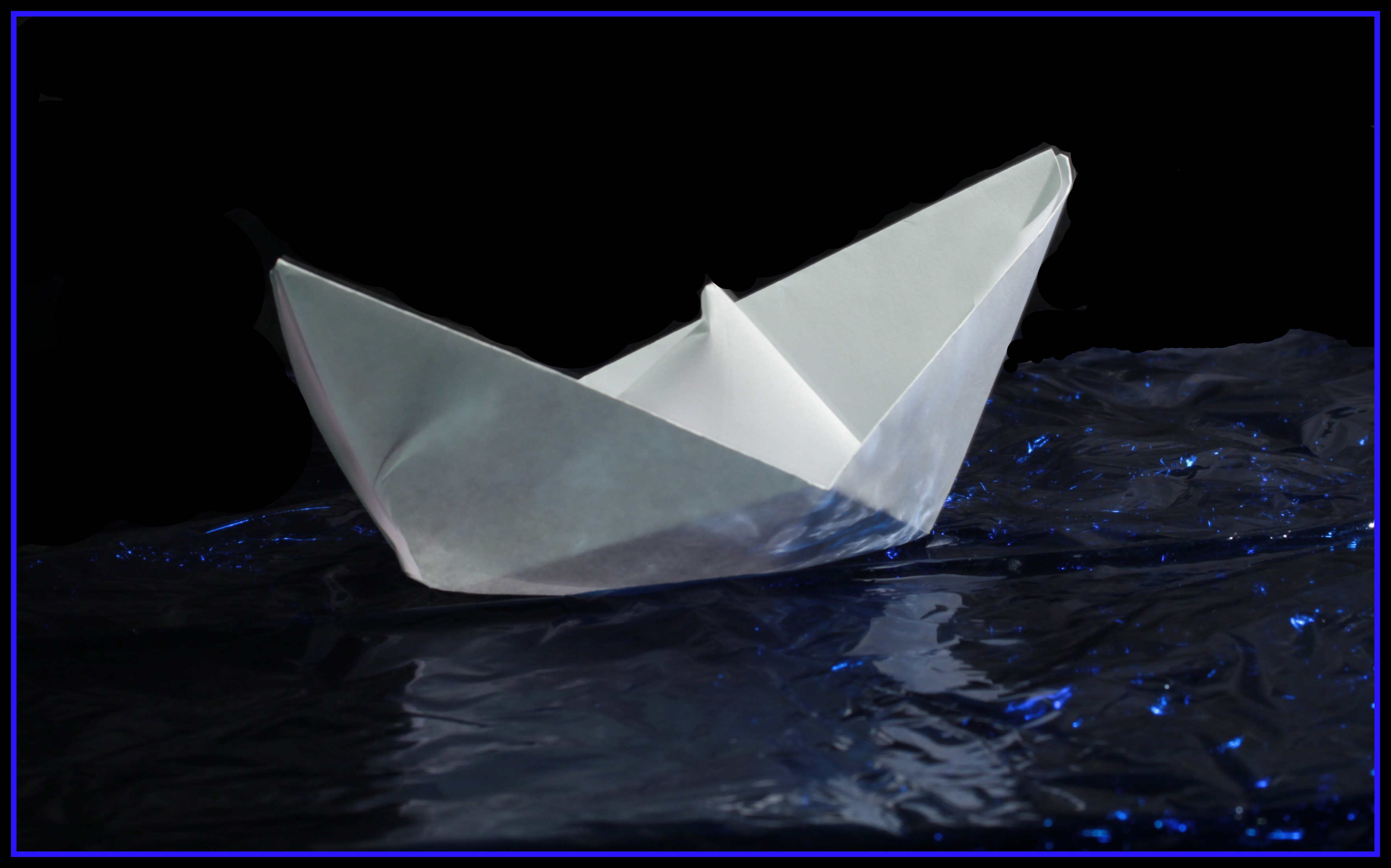 Blue Paper Boat