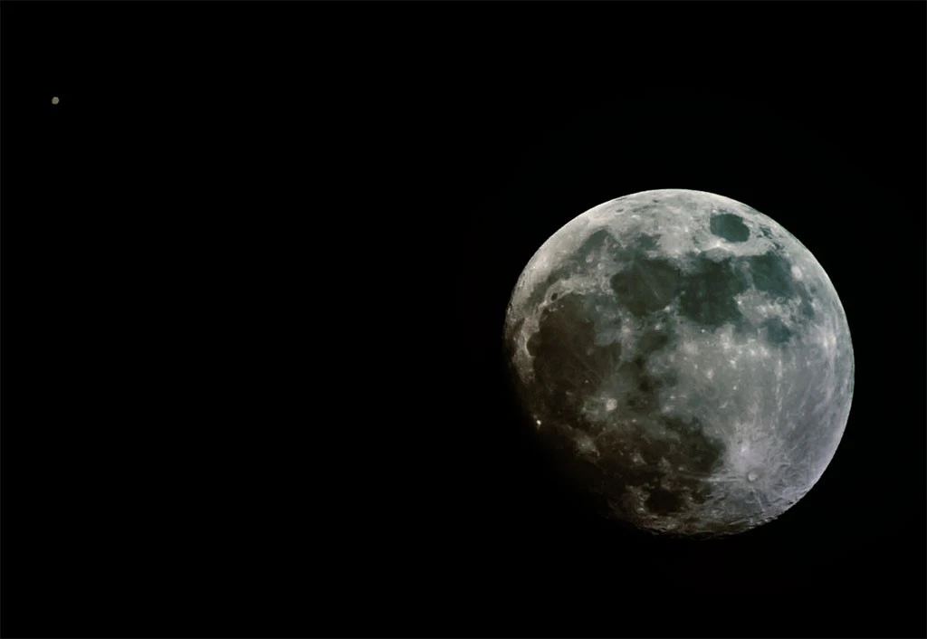 Christmas Moon with Jupiter