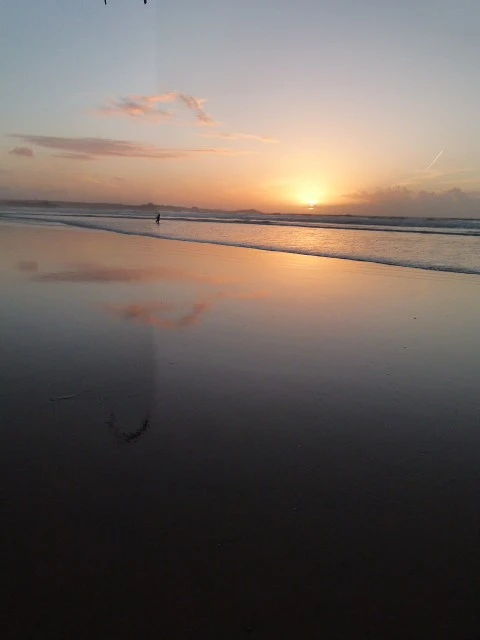 Cornish beach at sunset