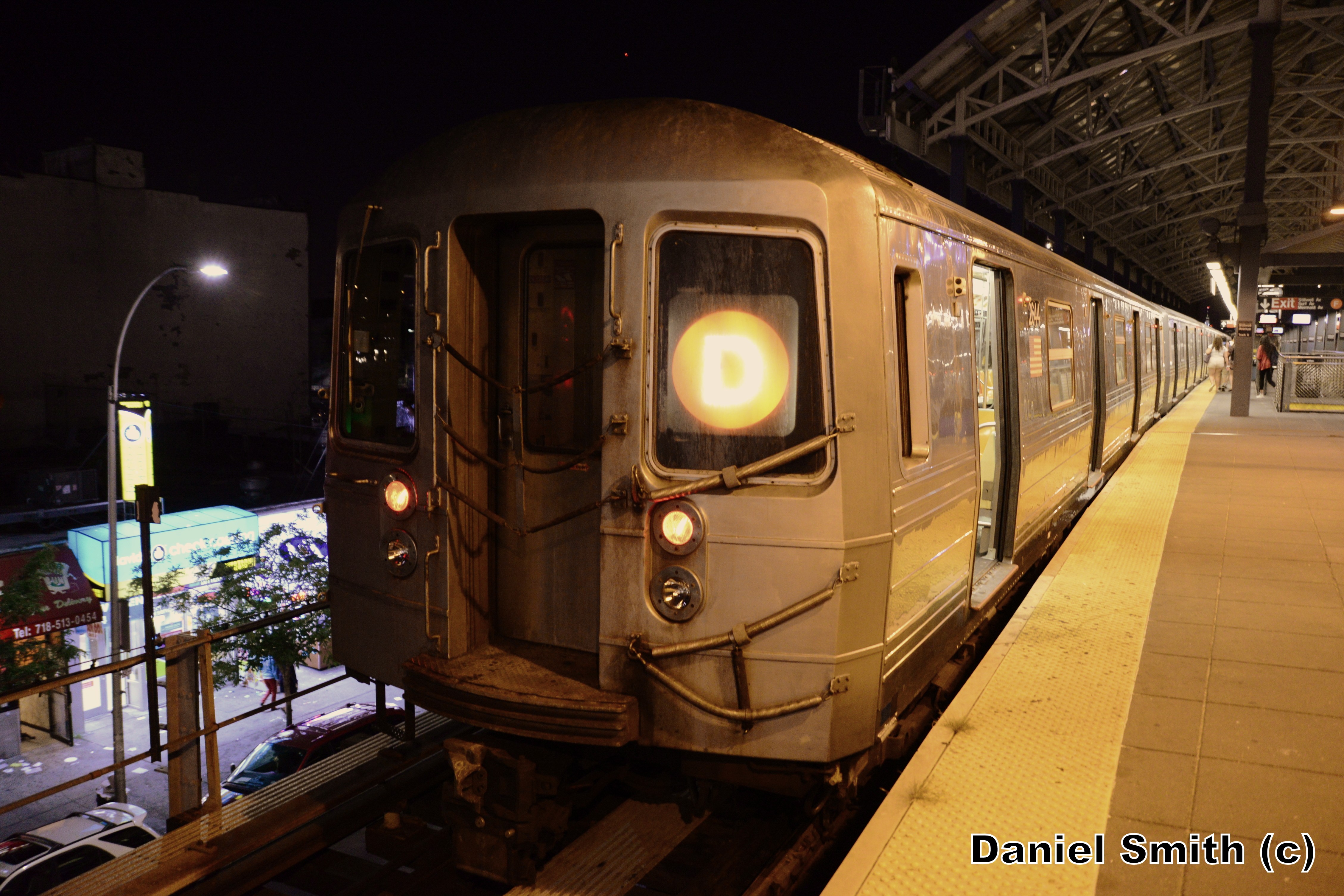 D Train At Coney Island