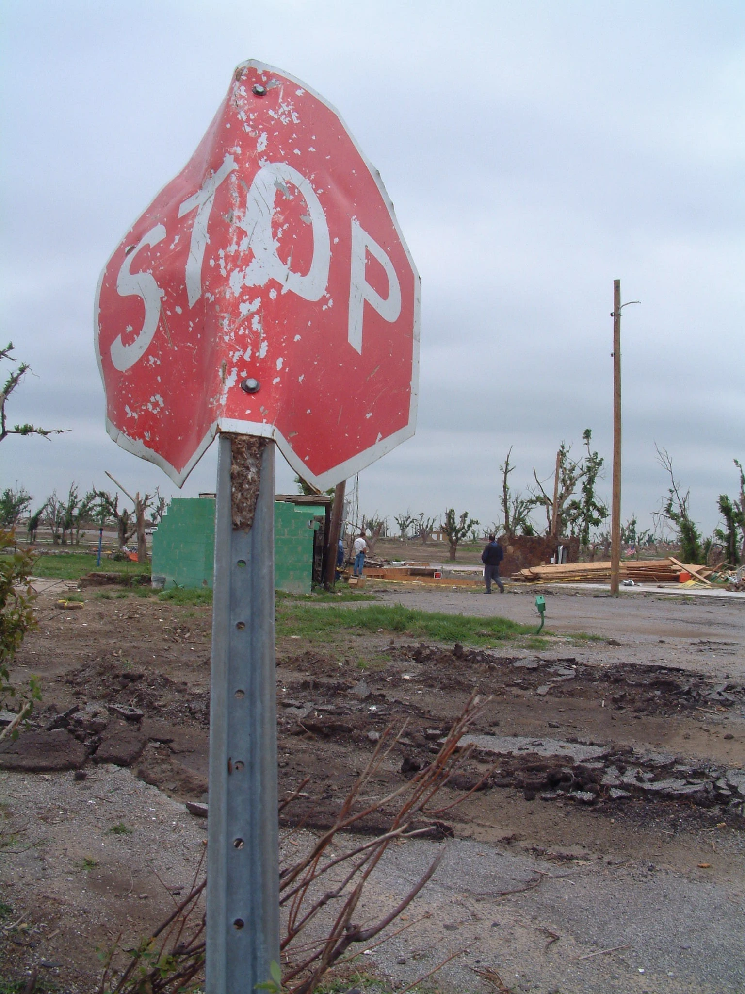 Defiant Tornado Ignores Sign.
