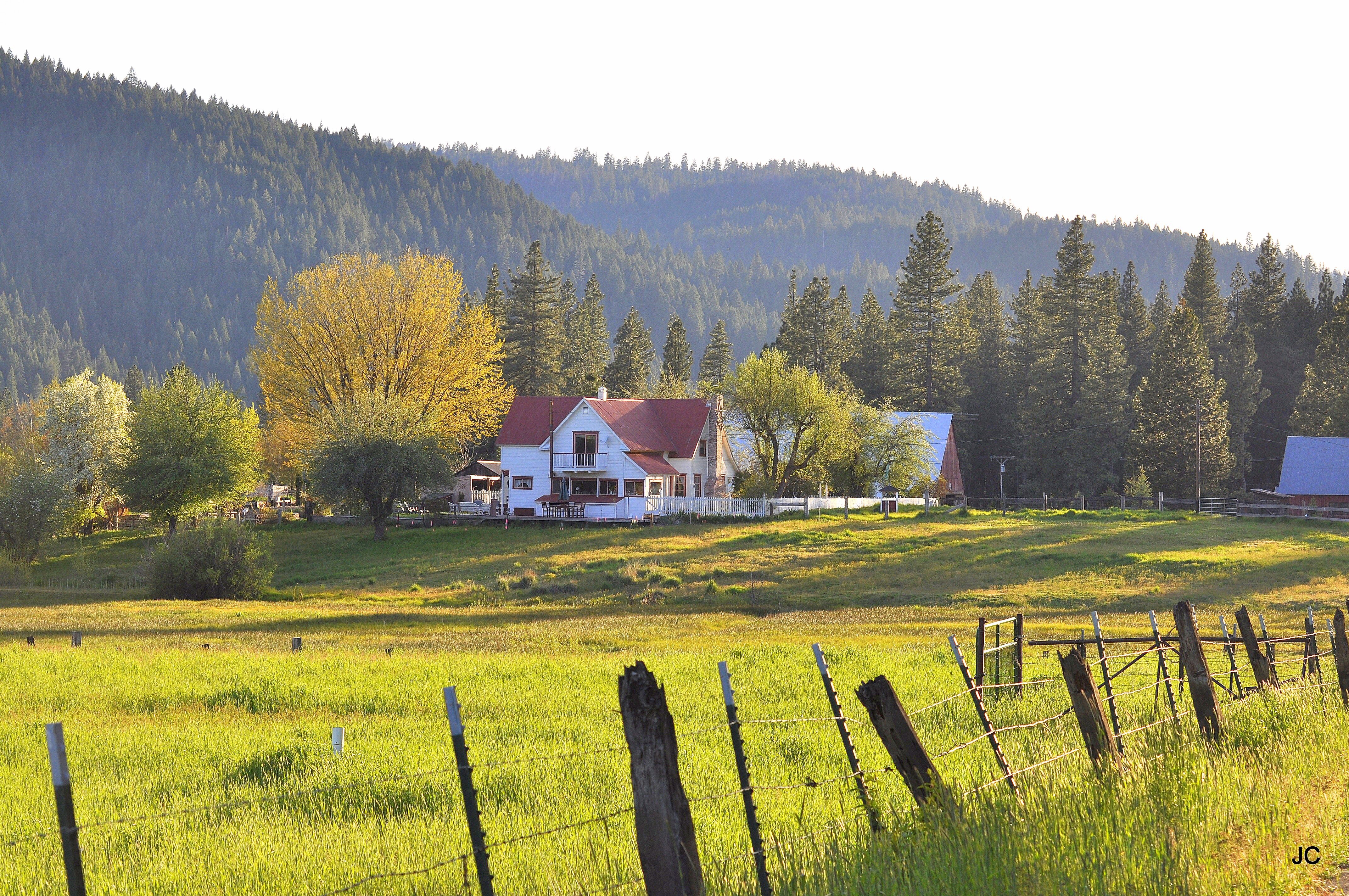 Farm House in a valley near Portola, California