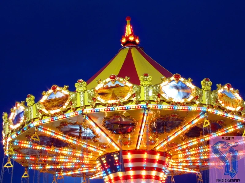 Fourth of July carnival and fireworks