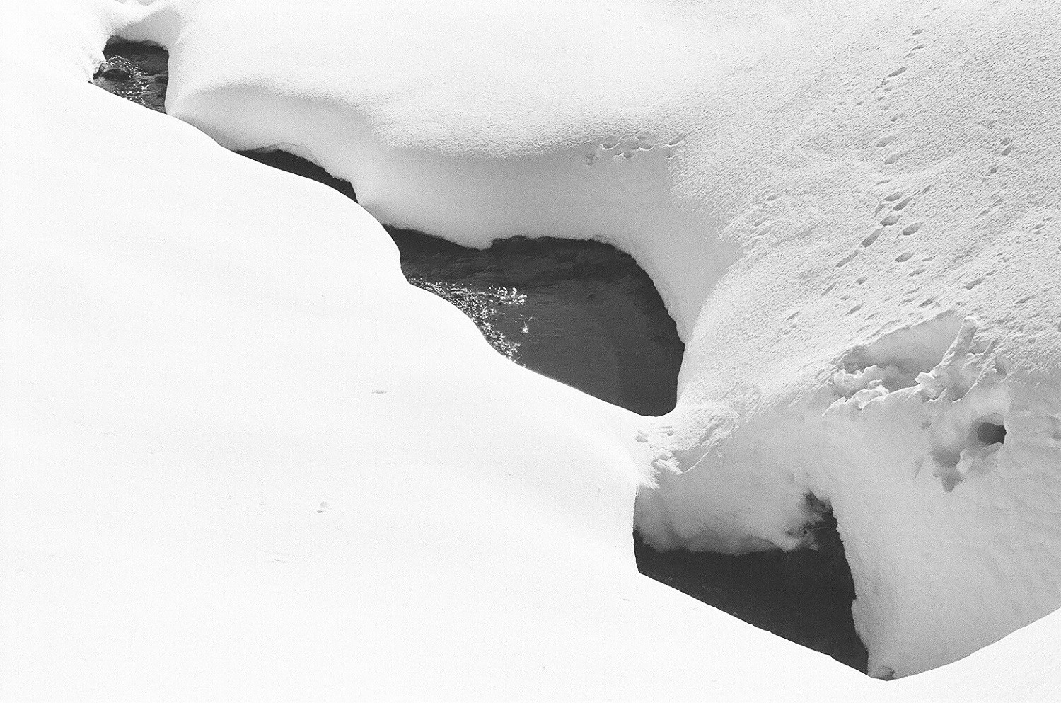 Hole in snow