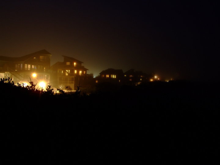 Houses on OBX at night