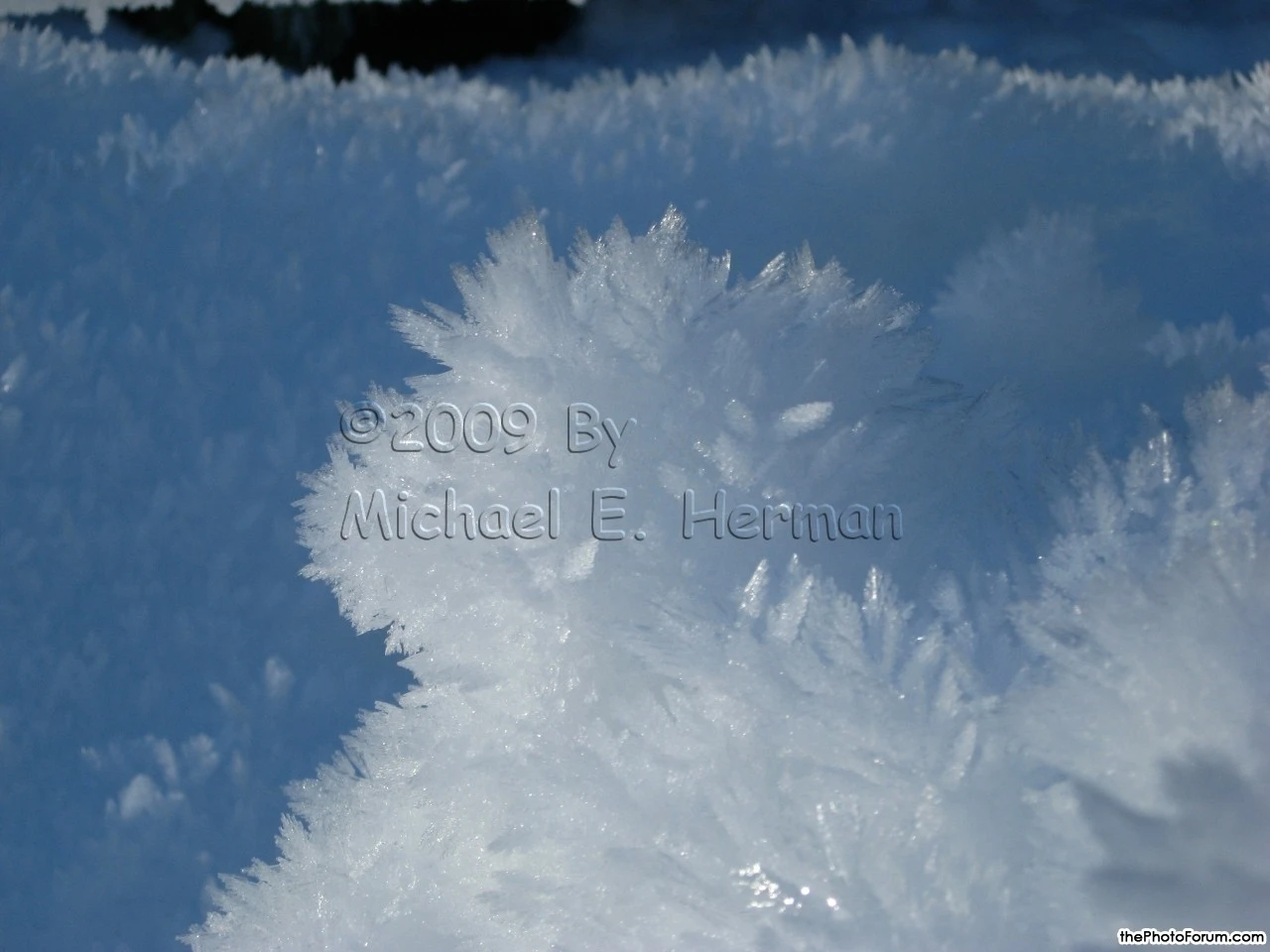 Ice Crystals Closeup