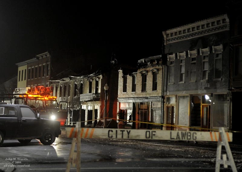 Lawrenceburg downtown fire