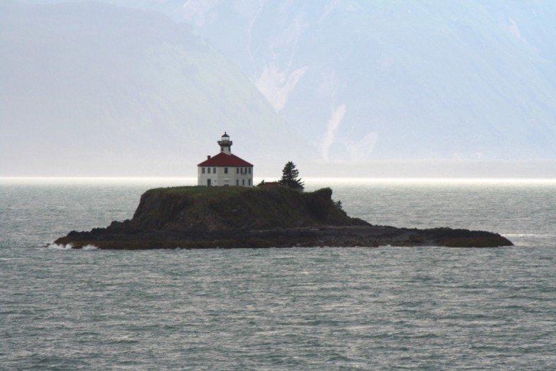 Lighthouse in Icy Strait, Alaska