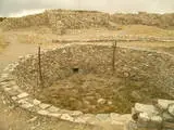 Looking down in the kiva