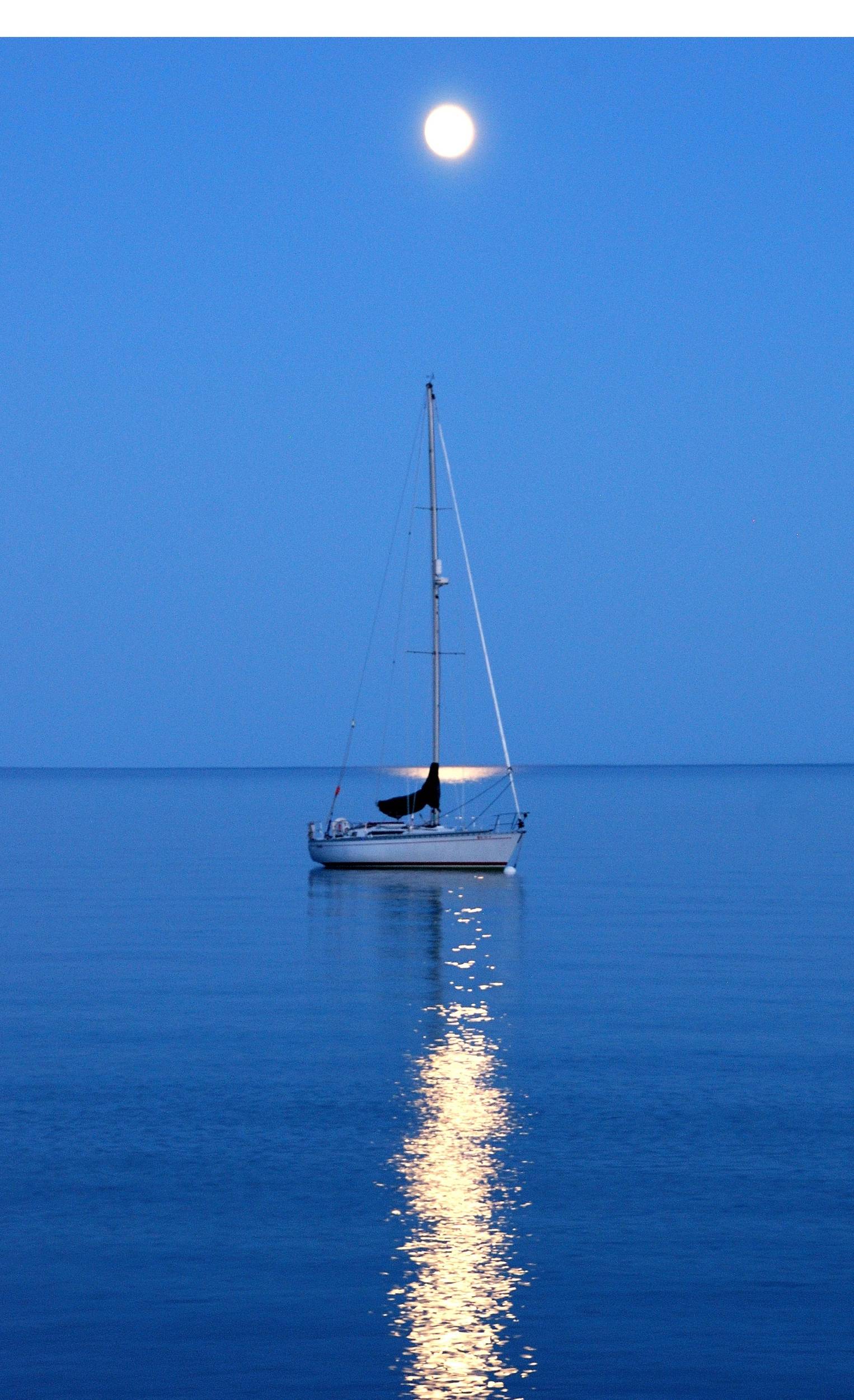 Moon over Lake Superior