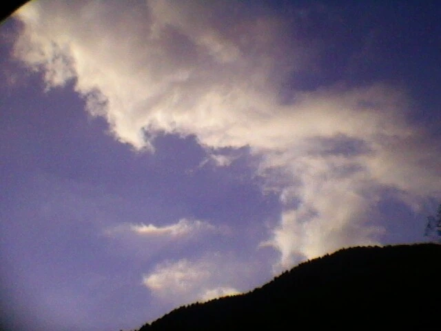 Mountains and white clouds