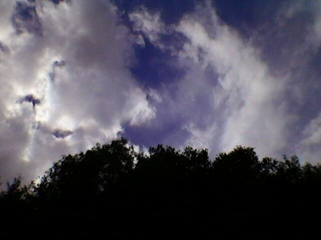 Mountains and white clouds