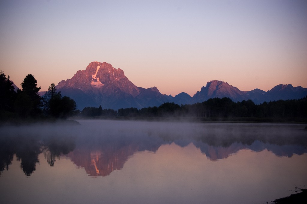 Mt Moran at Sunrise from Oxbow Bend, WY