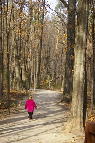 My daughter in the forest