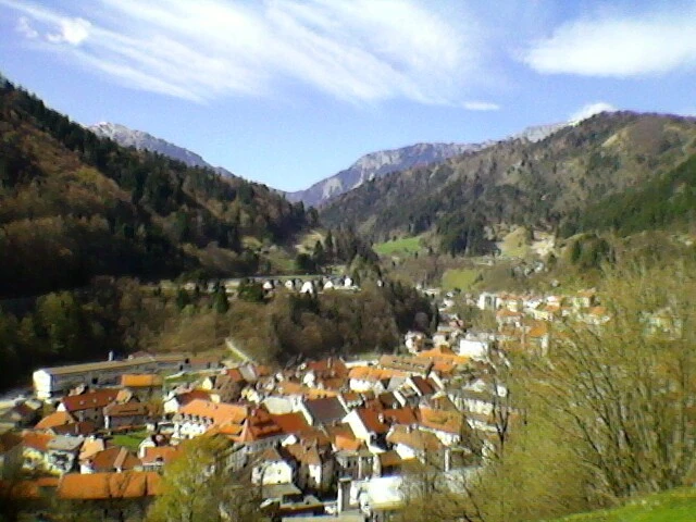 Old town in the valley of South Alps
