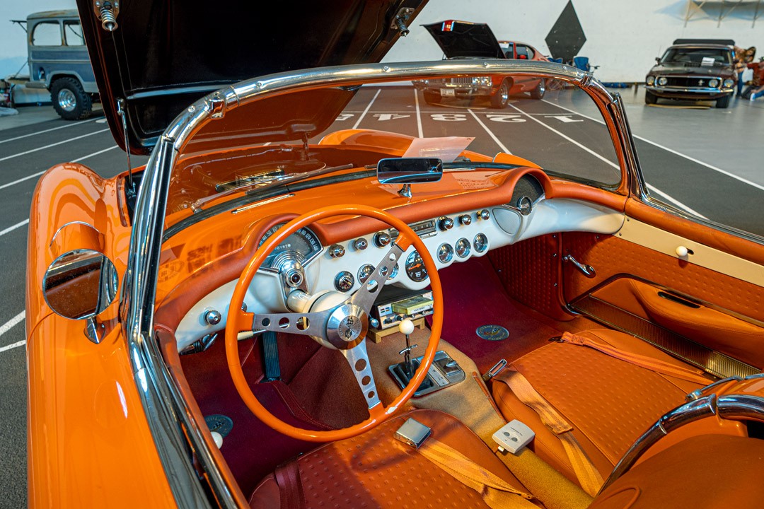 Orange Corvette Interior