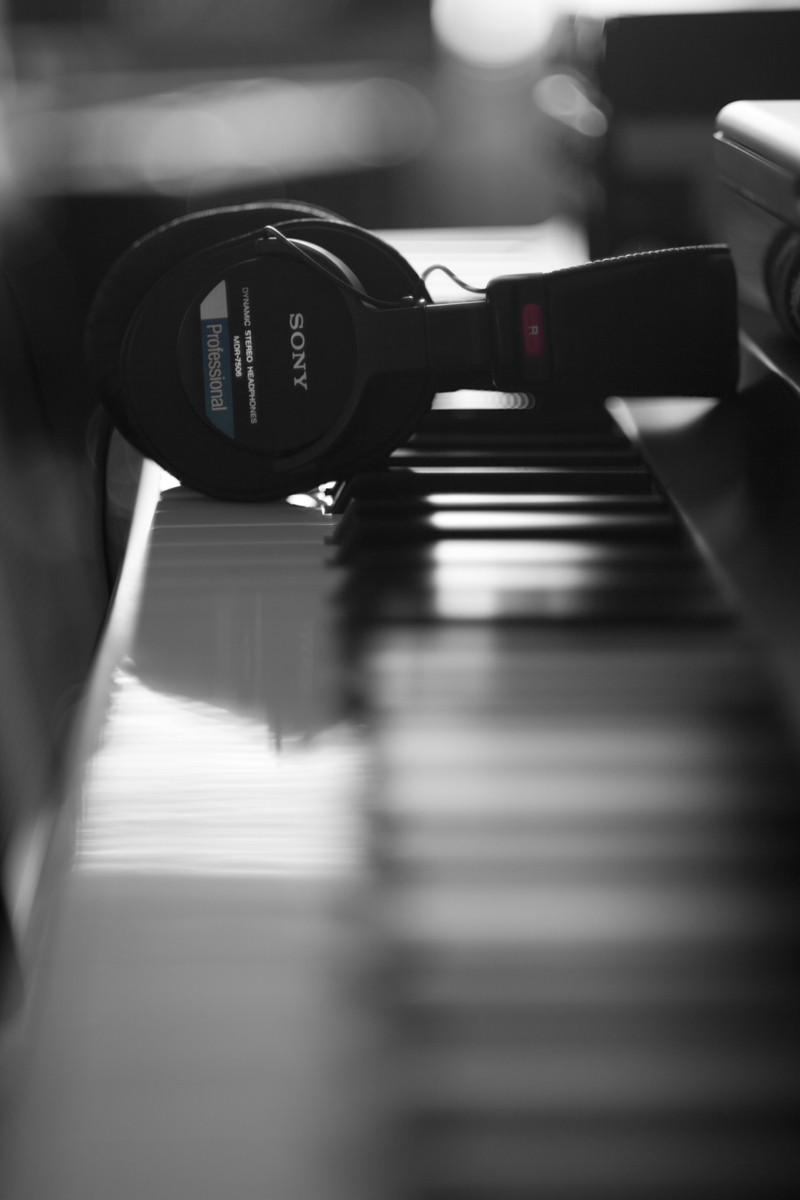 Piano and Headphones