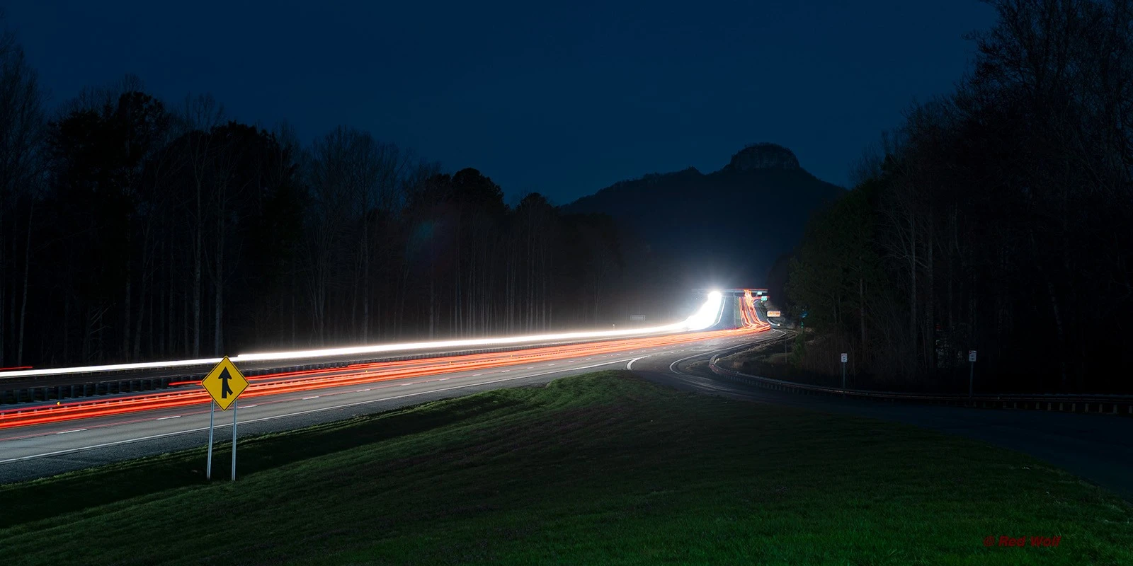 Pilot Mtn NC - Long Exposure - Night