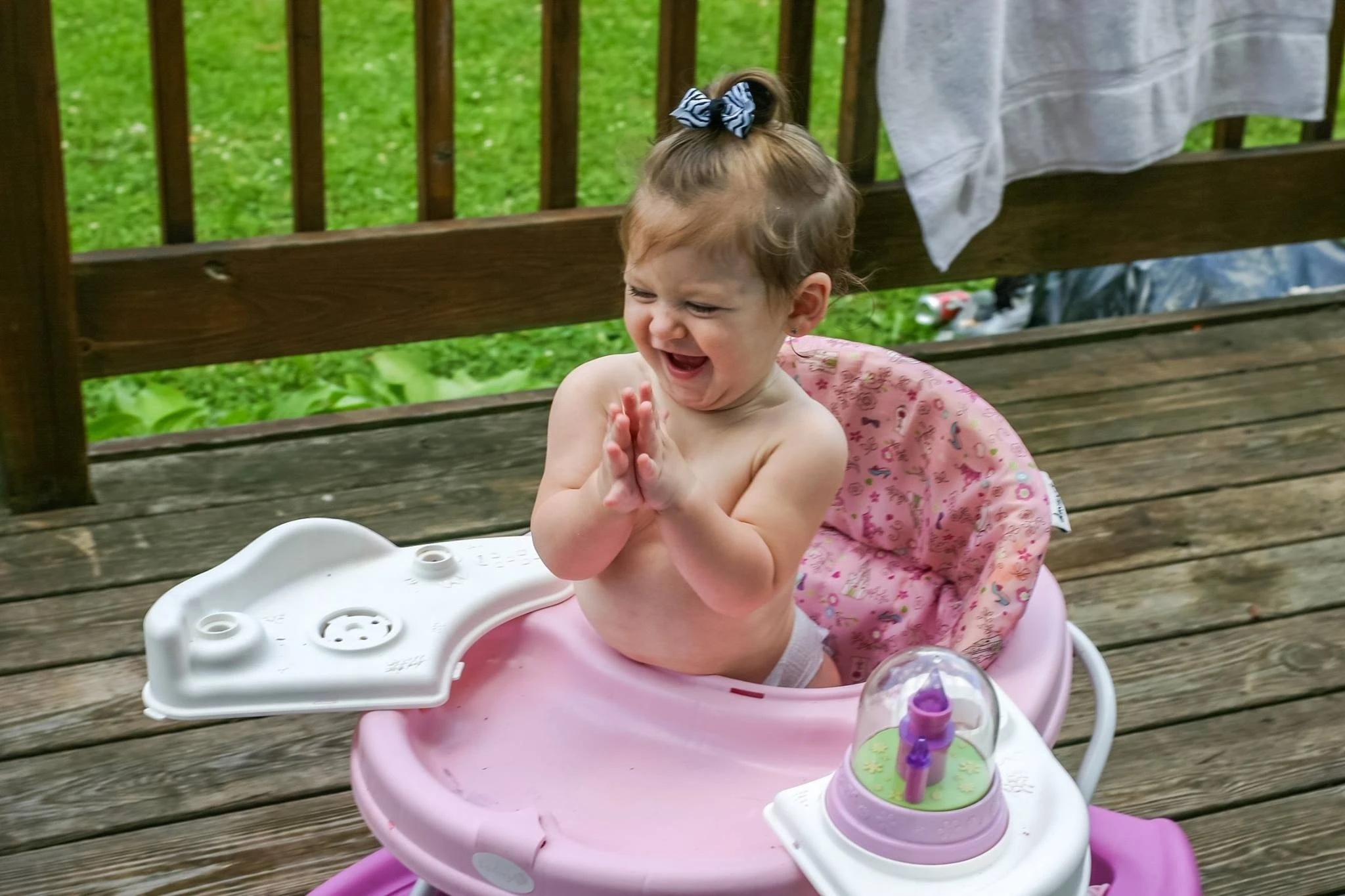 Playing patty cakes with Grandpa