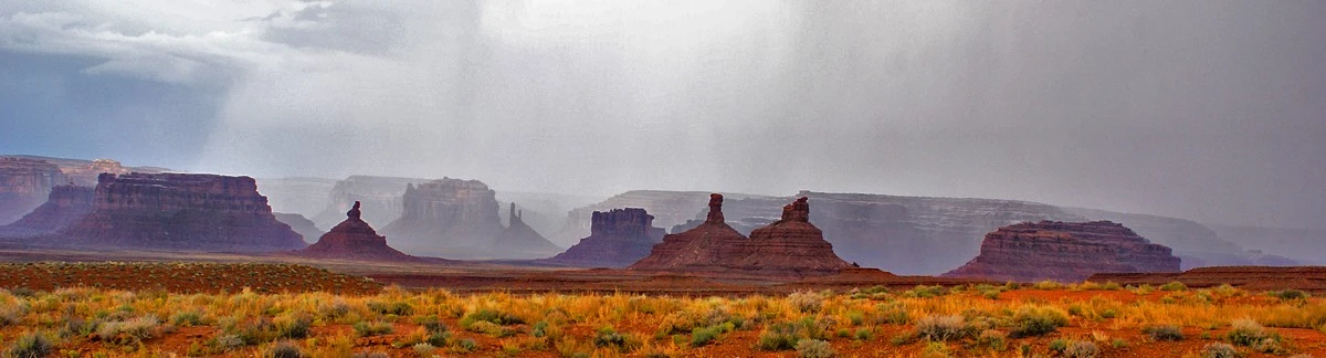 Rain in Monument valley