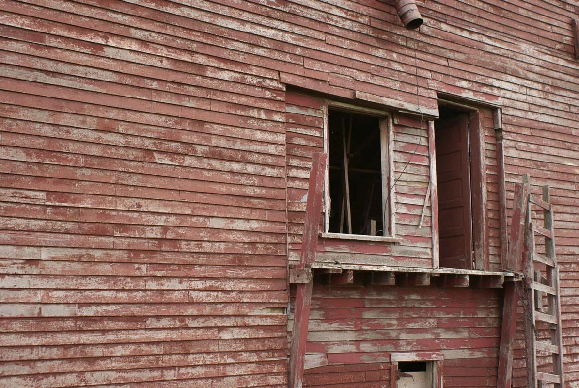 Side of old elevator