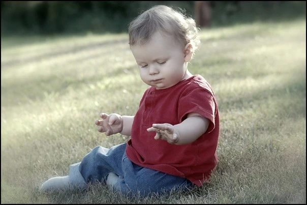 Sitting in the grass