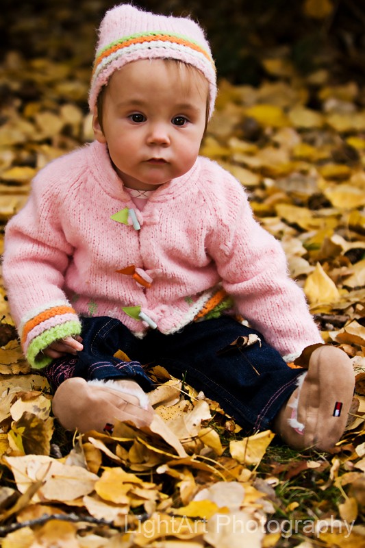 sitting in the leaves