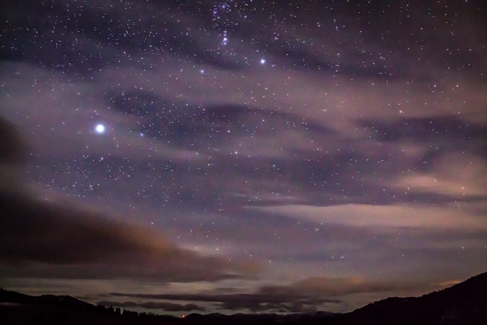 Stars and Mountains Bozeman Pass 2AM