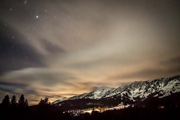 Stars and Mountains Bridger Bowl Ski Area 1Am