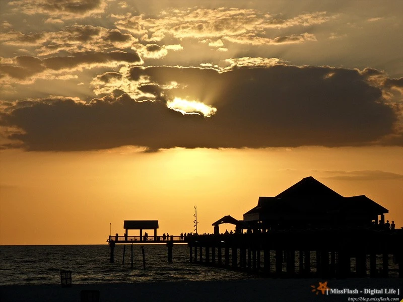 Sunset of beach