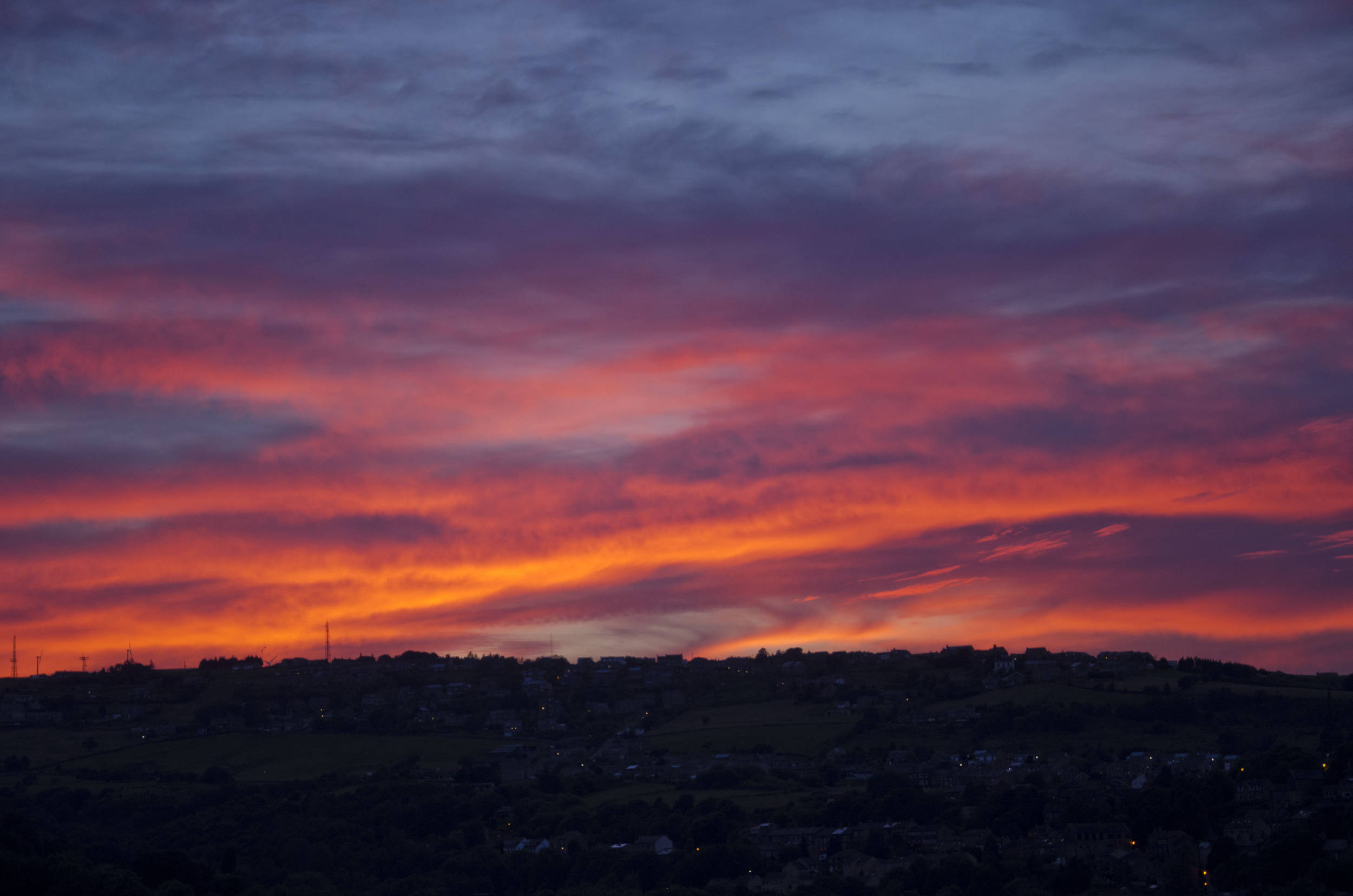 sunset thru the window