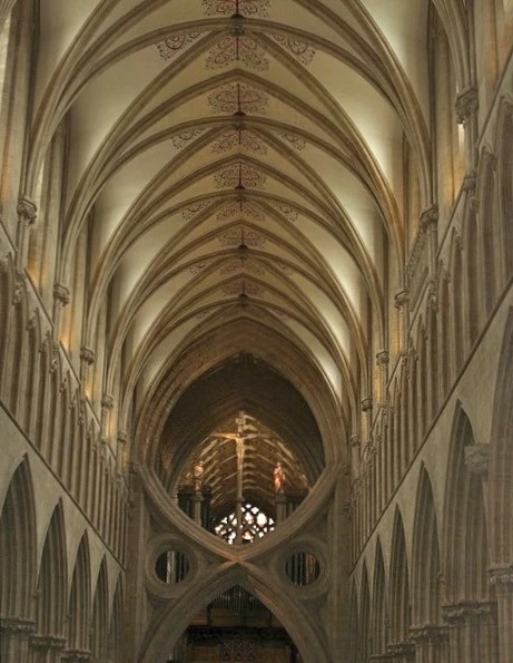 The scissors truss at Well's Cathedral