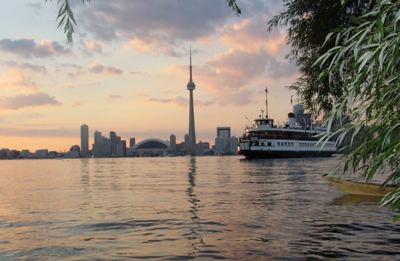 Toronto Skyline at Sunset from Kayak