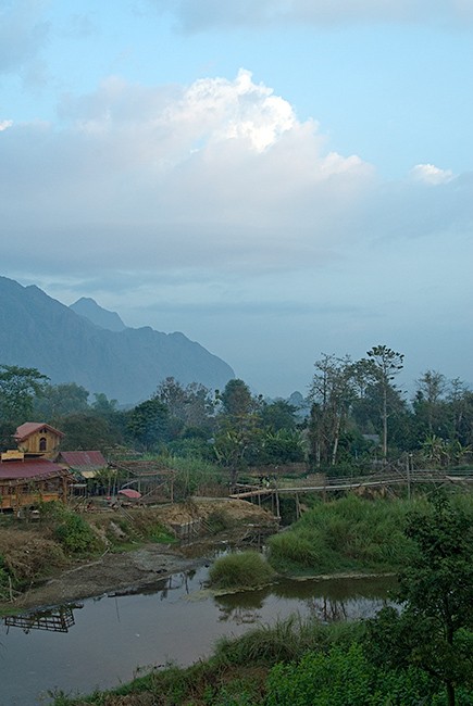 village at nightfall